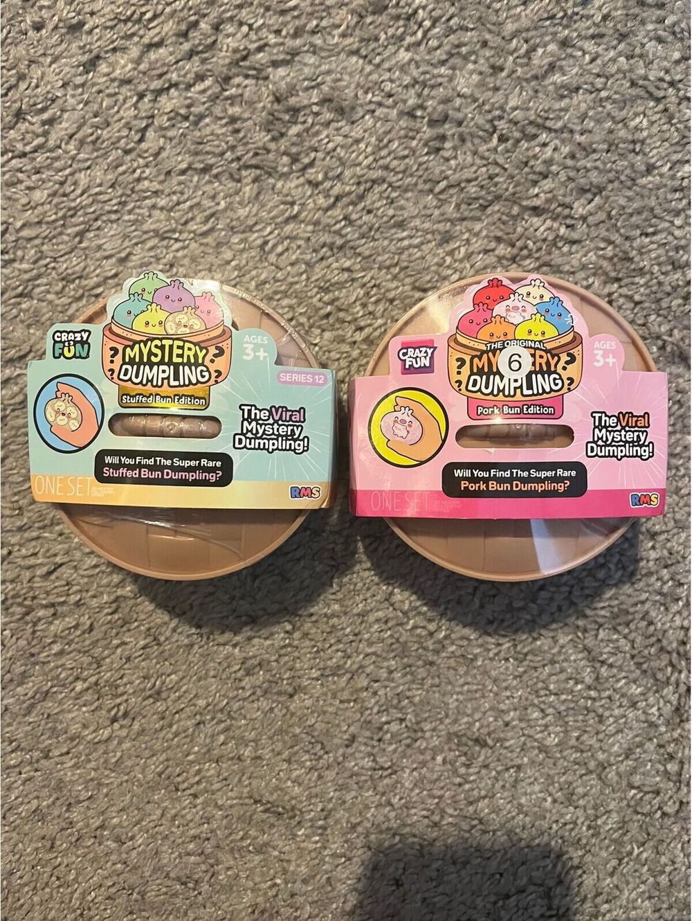 2Pack RMS Mystery Squishy Dumplings Stuffed Bun Pork Bun Edition Authentic Viral